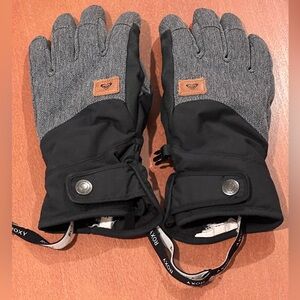 Roxy - Snow Gloves - Size Medium - Gray/Black